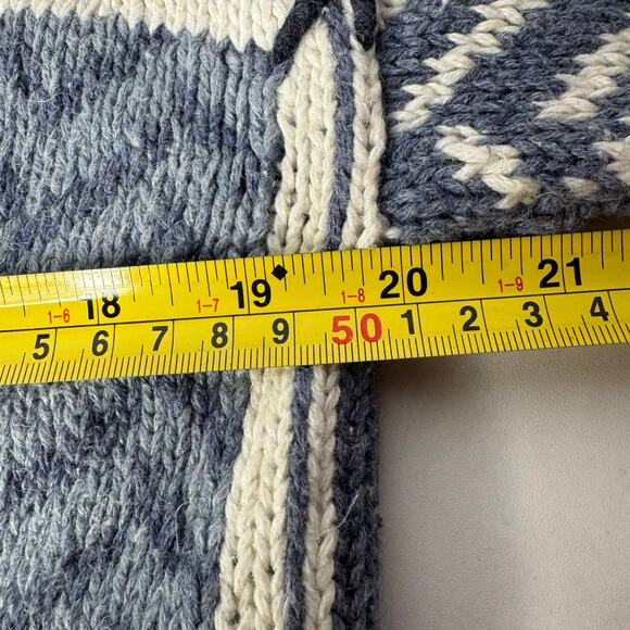 Vintage 90s Hand Knit Jennifer Reed Patchwork Sweater Cottage Hong Kong Small - Picture 6 of 7